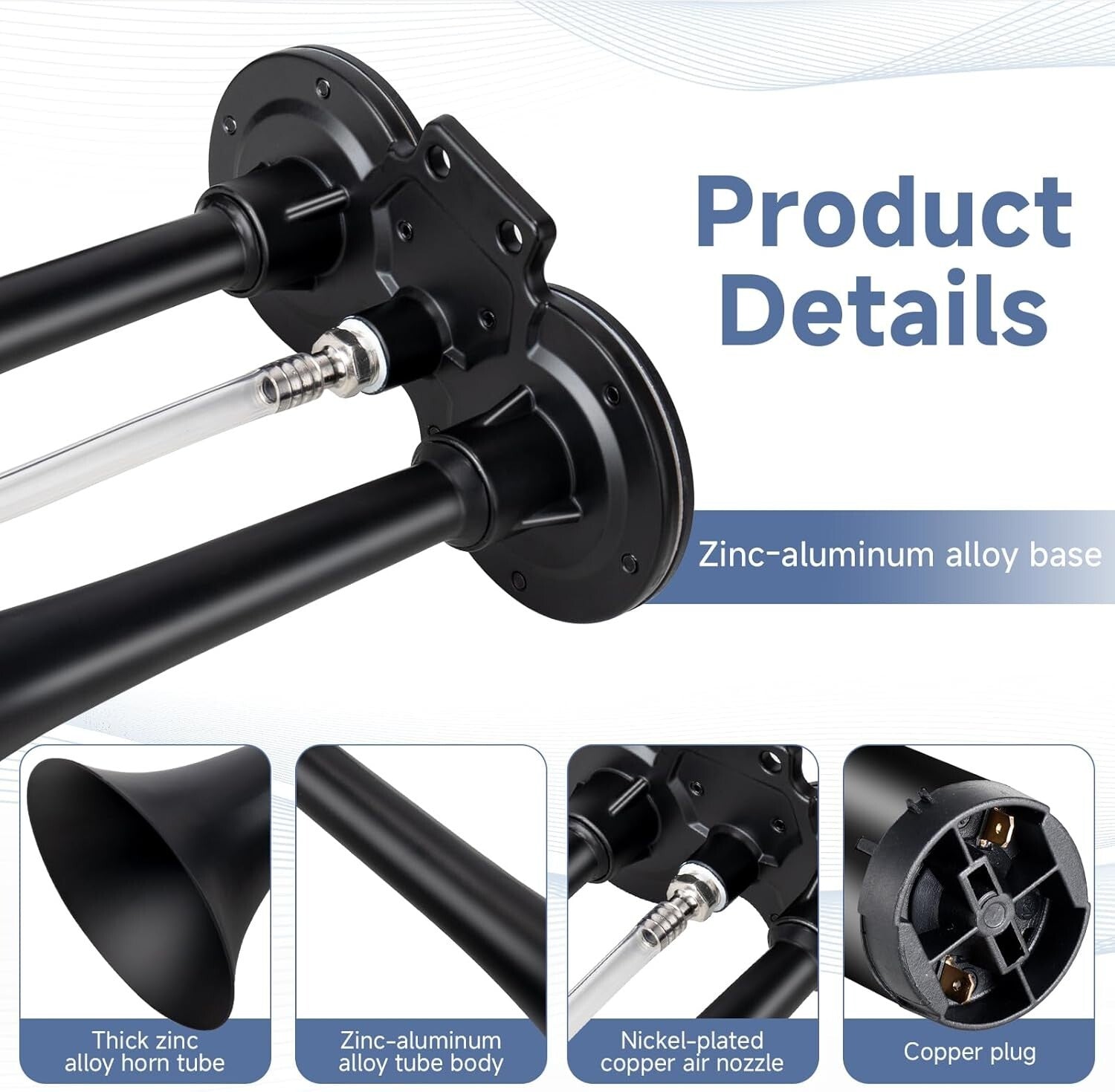 Powerful 150dB Train Horn Kit for Cars and Trucks – Loud Dual Trumpet Design