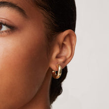 Load image into Gallery viewer, Lightweight Chunky 14K Gold Plated Hoops - Eco-Friendly Elegant Earrings
