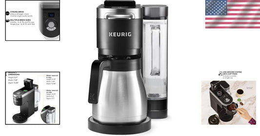 Fully Automatic Coffee Maker with 12-Cup Thermal Carafe & Pause & Pour Feature