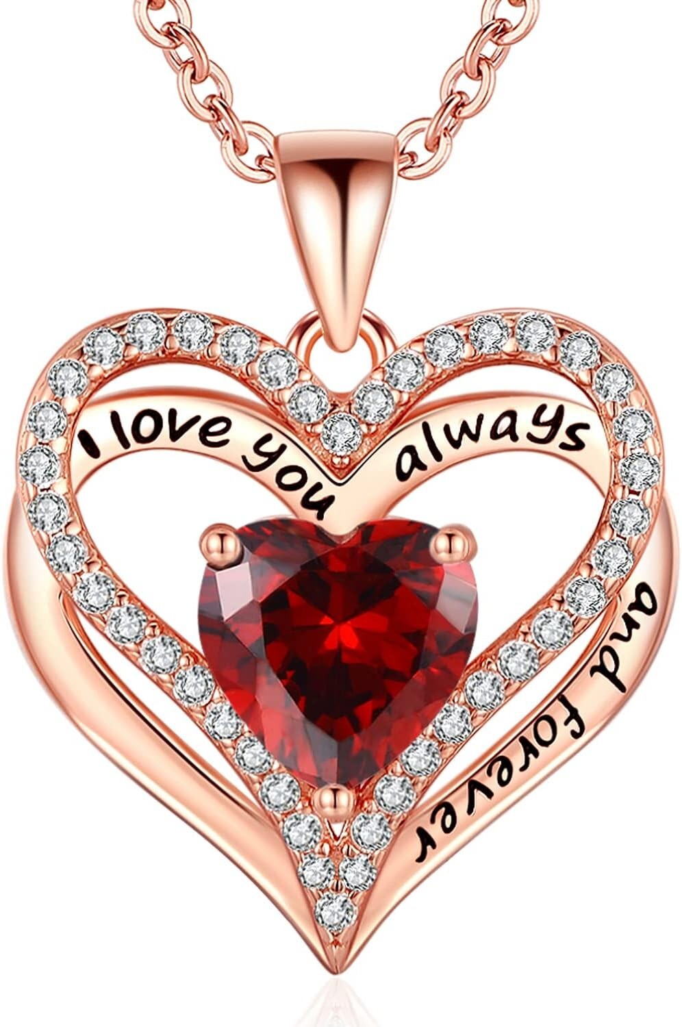 Elegant Rose Gold S925 Sterling Silver Heart Necklace for Women – Gift-Ready