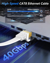 Load image into Gallery viewer, Durable 125 FT Cat 8 Ethernet Cable with Gold-Plated Connectors - Indoor/Outdoor