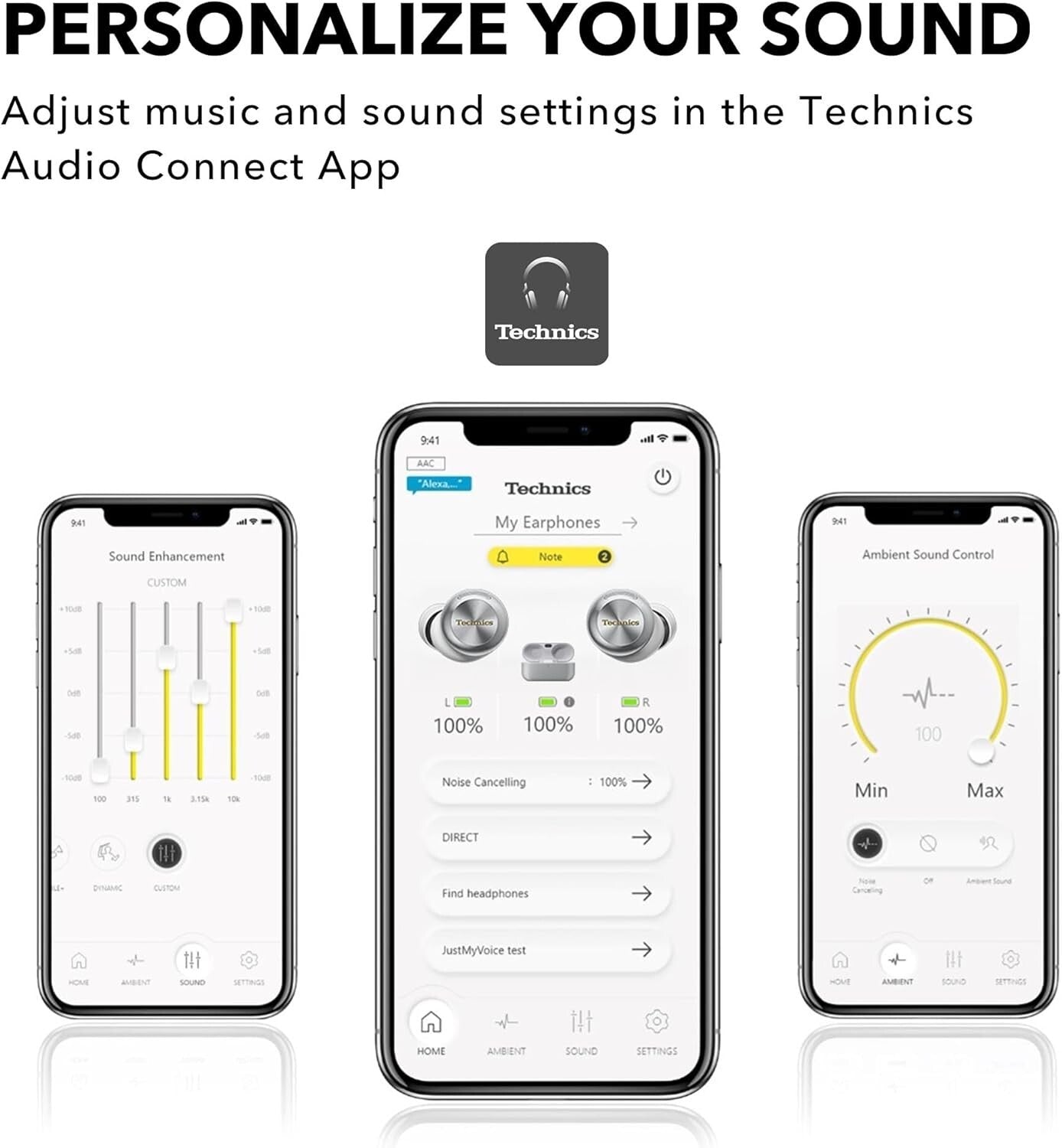 Dolby Atmos Wireless Earbuds with Adaptive Noise Cancelling - 10hr Battery Life
