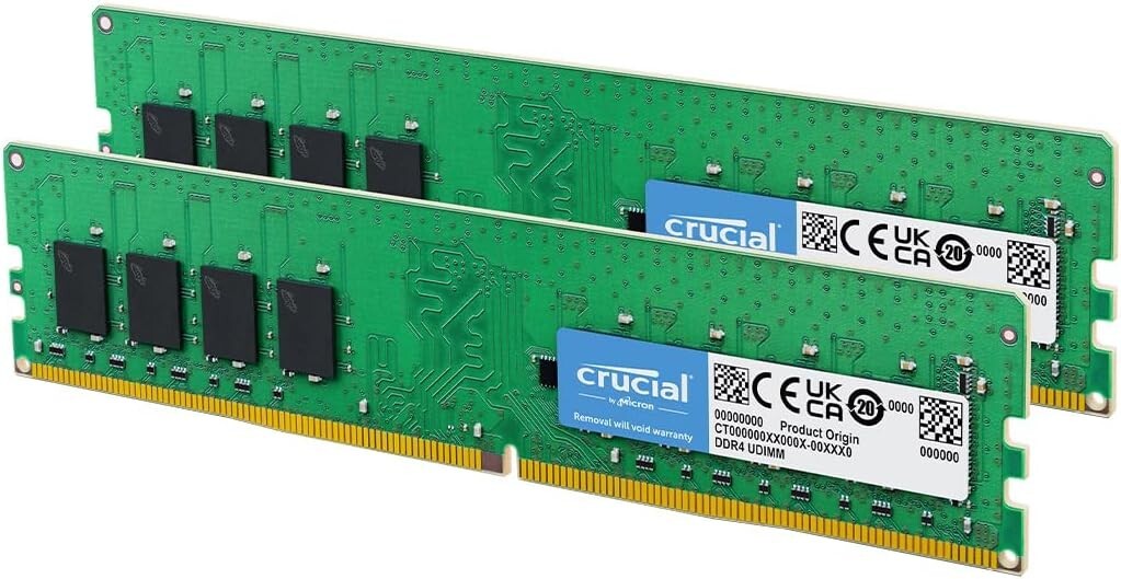 32GB DDR4 3200MHz Memory Kit for PCs, Easy Installation & Trusted Micron Quality