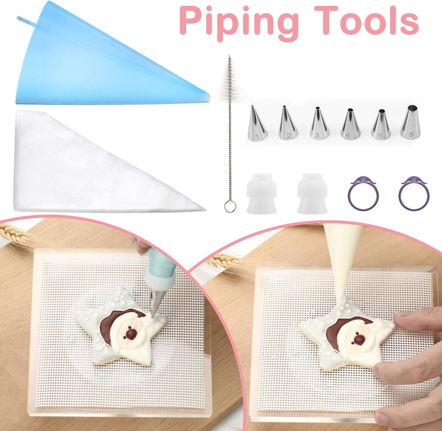 Creative Cookie Decorating Kit - 188 Tools, Holiday Cutters & Gift Box Included