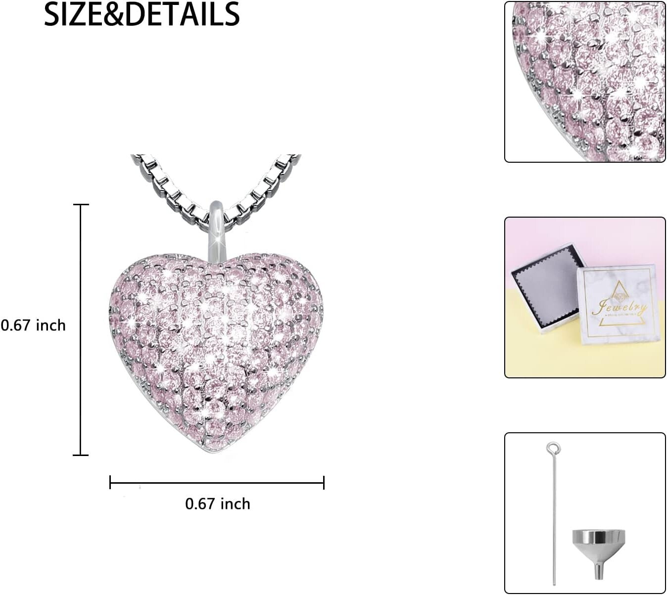 Elegant 925 Silver Heart Pendant with Ashes Storage – Thoughtful Gift for Women