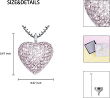 Load image into Gallery viewer, Elegant 925 Silver Heart Pendant with Ashes Storage – Thoughtful Gift for Women