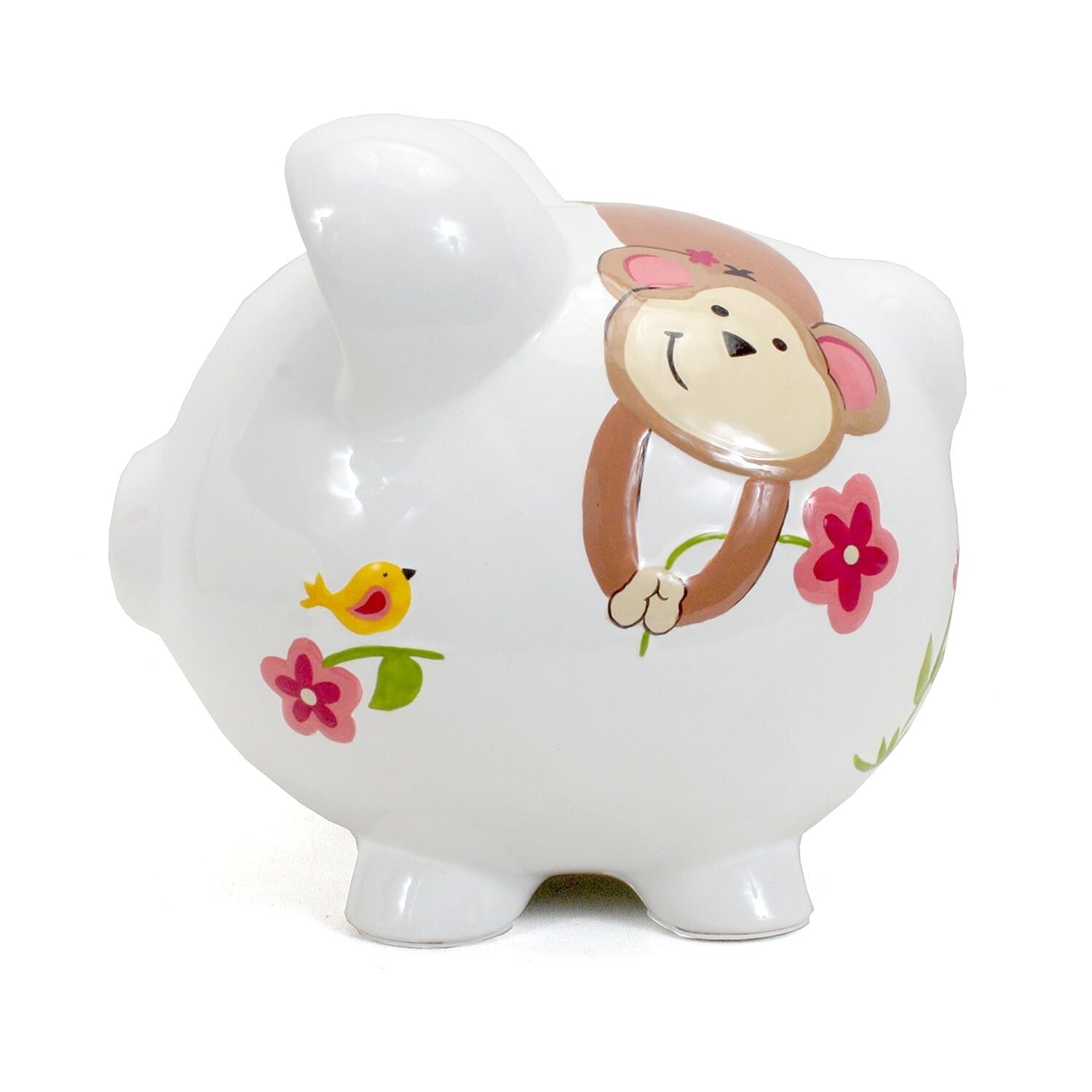 Stylish 7" Jungle Jill Ceramic Piggy Bank - Fun & Functional Savings Tool