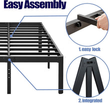 Load image into Gallery viewer, Full Size Metal Bed Frame - 18" High, Easy Assembly, No Box Spring Required