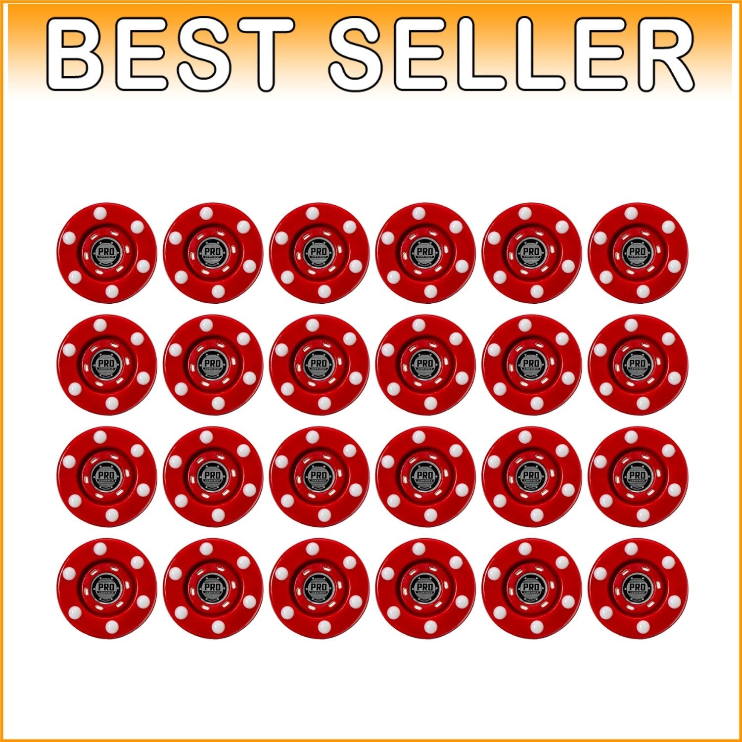 Durable 24-Pack Roller Hockey Pucks - Perfect for Street & Outdoor Games