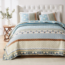Load image into Gallery viewer, Oversized Thalia Quilted Bedding Set - Blue King/Cal King, Eco-Friendly