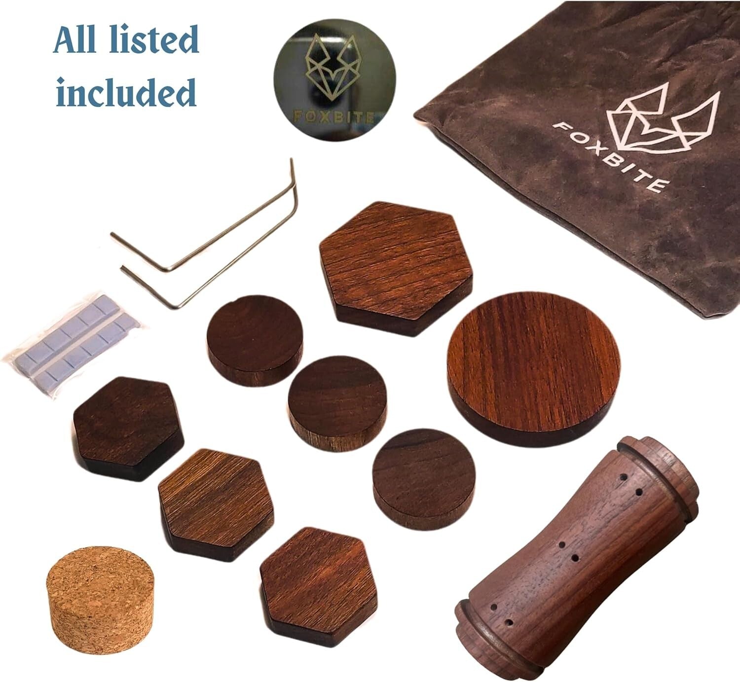 Black Walnut Miniature Paint Handle with Quick Locking Mechanism & Carry Bag