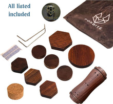 Load image into Gallery viewer, Black Walnut Miniature Paint Handle with Quick Locking Mechanism &amp; Carry Bag