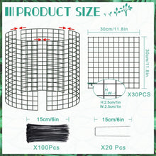 Load image into Gallery viewer, Complete Plant Protection Set - 30 Wire Mesh Panels, Stakes &amp; Ties for Gardens