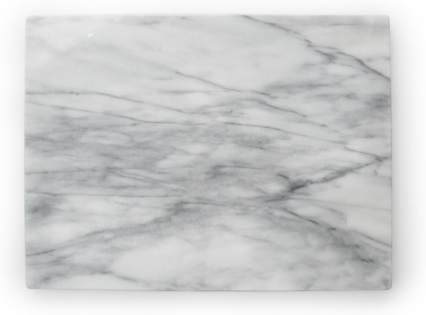 Elegant White Marble Pastry Board 16x20 - Ideal Baking Surface for Pastries