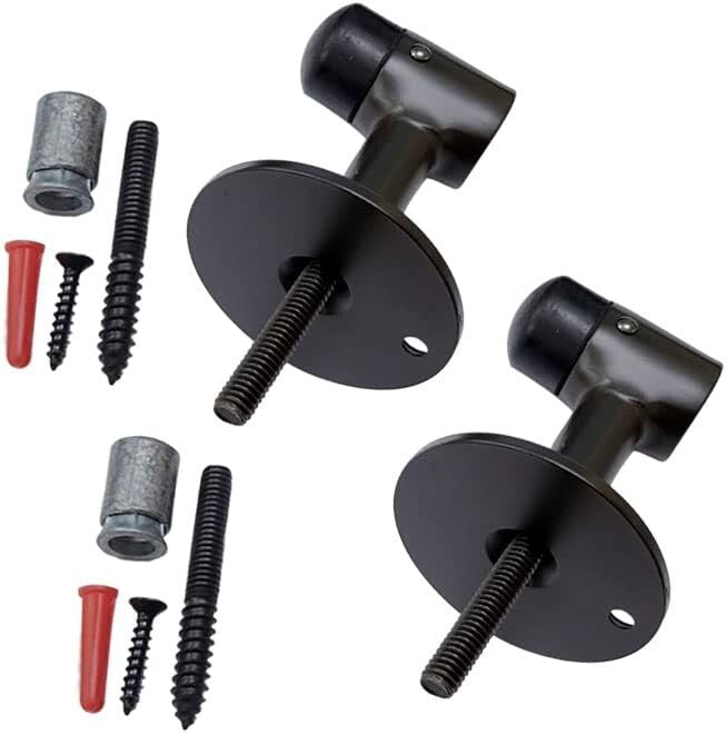 Classic Brass Door Stop 2 Pack - 3" Height Oil-Rubbed Bronze for Timeless Decor