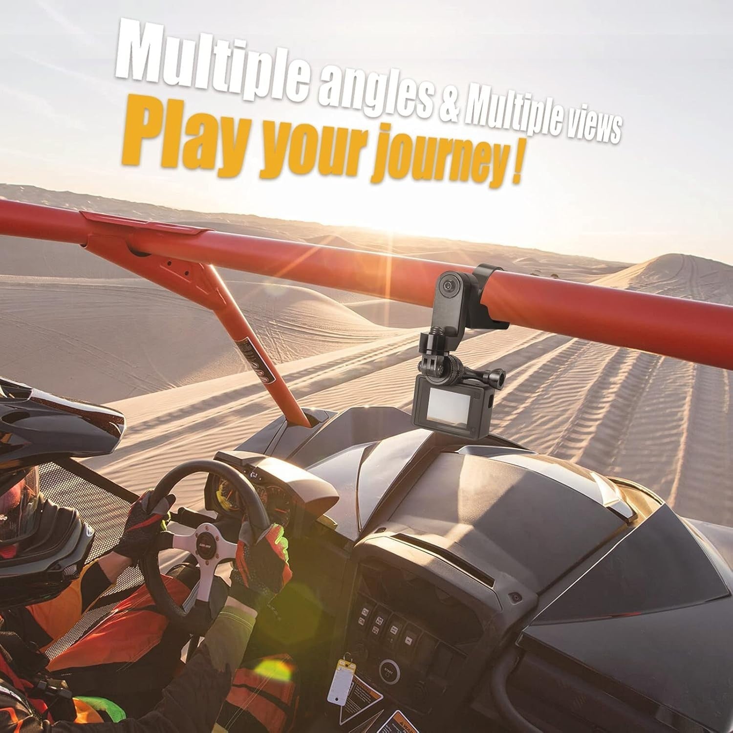 Enhanced 360° UTV ATV Camera Mount for Adventure Recording - Compatible & Stable