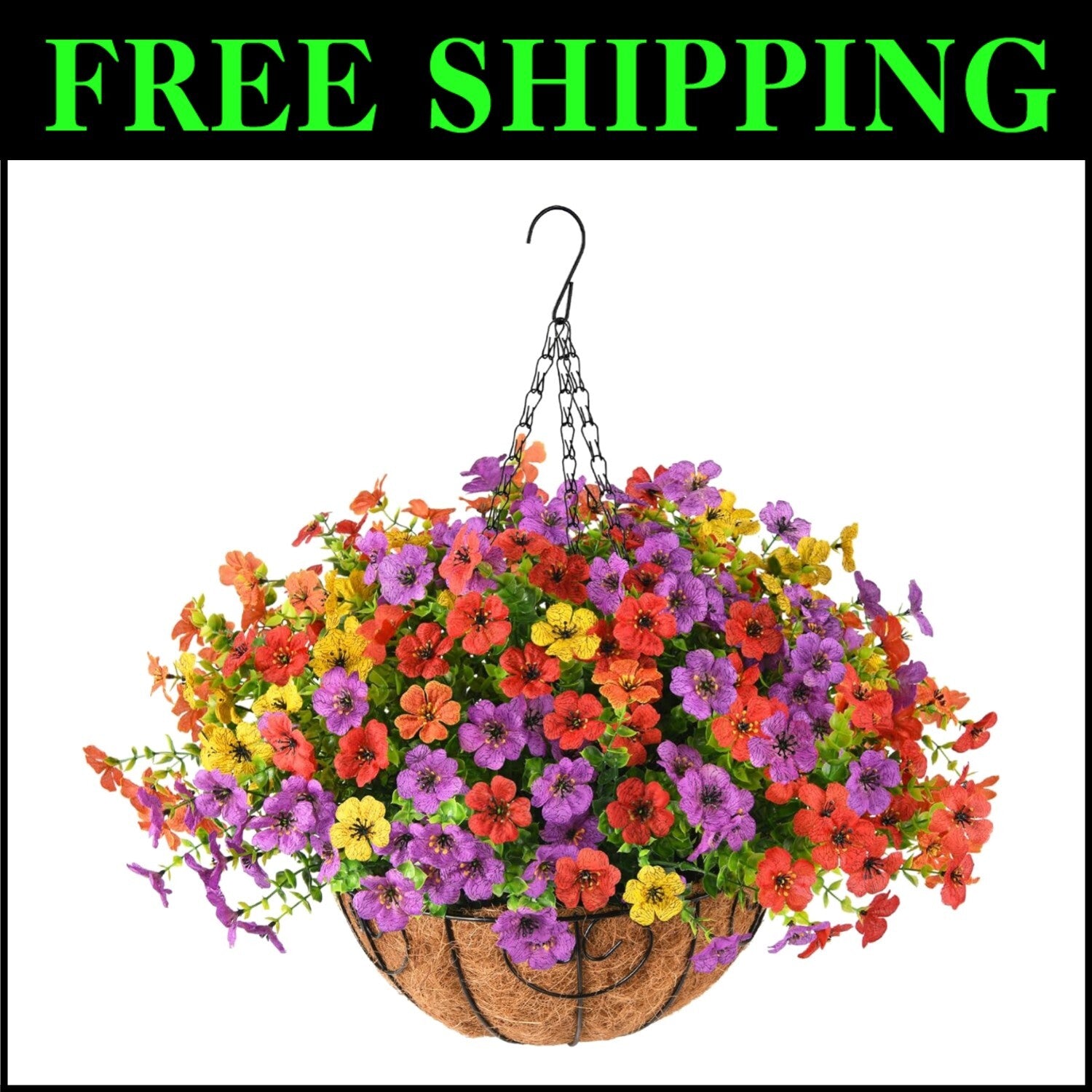 Easy-Assembly UV Resistant Hanging Daisy Planter for Gorgeous Outdoor Spaces