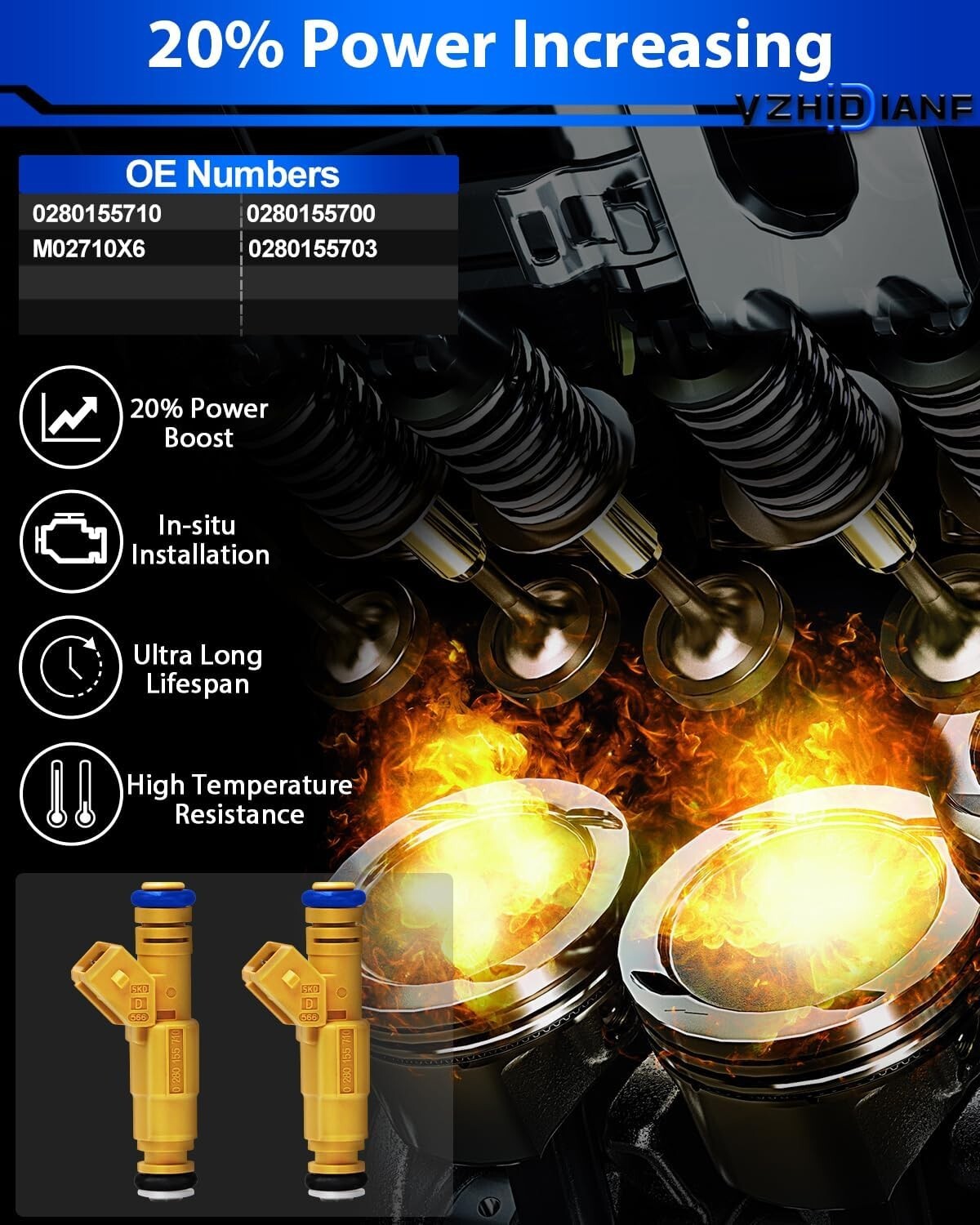 Energy-Saving 4-Hole Fuel Injectors for Jeep Vehicles - Long Lasting & Reliable