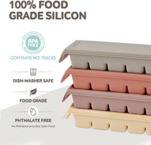 Load image into Gallery viewer, Airtight Silicone Freezer Trays - 6-Cup Baby Food Containers with Lid