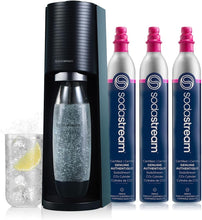 Load image into Gallery viewer, Terra Sparkling Water Maker Bundle in Black - Eco-Friendly 60L CO2 Included