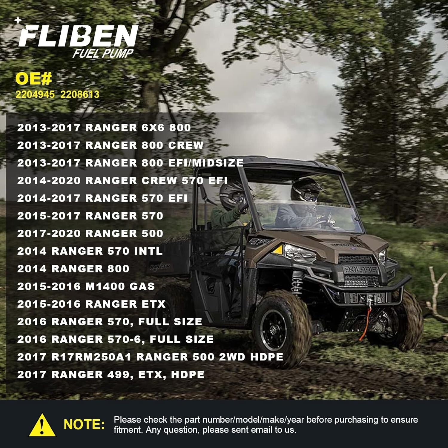 Replacement Fuel Pump for 2013-2017 Ranger 800 & 570 CREW – Warranty Included