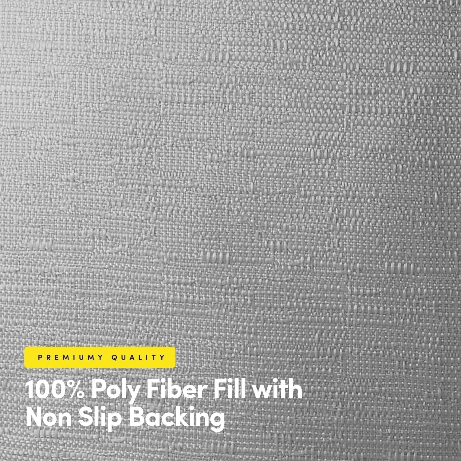 Tufted Plush Non-Slip Chair Pads Set - Machine Washable, 2-Piece Elegant Silver