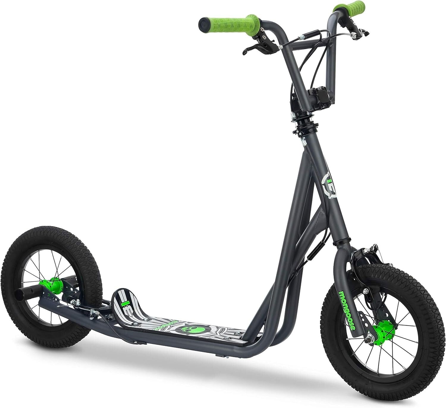 Youth Kick Scooter with 12-Inch Tires & Rear Axle Pegs - Fun Outdoor Ride
