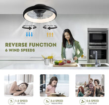 Load image into Gallery viewer, Elegant 20'' Smart Ceiling Fan with Dimmable LED Lights – Remote &amp; App Control