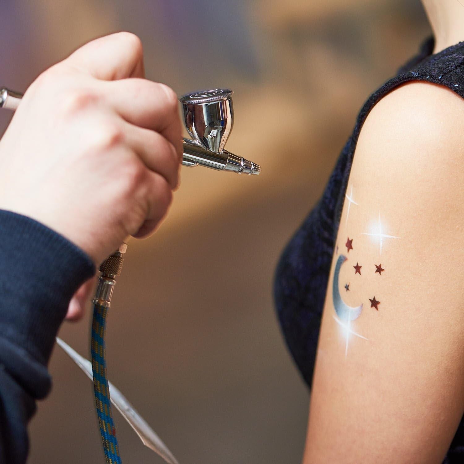 Professional 16 Color Face & Body Airbrush Paint Set - 1 Oz Easy-Wash Bottles