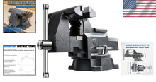 Load image into Gallery viewer, Sturdy 6.5 Inch Ductile Iron Bench Vise - 210° Swivel Base for Precision Work