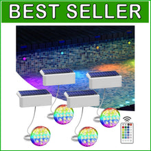 Load image into Gallery viewer, Submersible Solar LED Pool Lights - Eco-Friendly, Remote Control, 4 Pack
