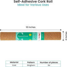 Load image into Gallery viewer, Eco-Friendly Cork Shelf Liner - 18" x 4' - Perfect for Home and Office Use