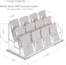 Load image into Gallery viewer, Elegant 3-Tier Acrylic Business Card Holder - Clear Display for Professionals