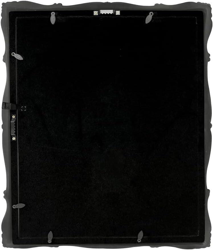 Elegant 11x14 Black Resin Frame with Floral Design - Portrait or Landscape