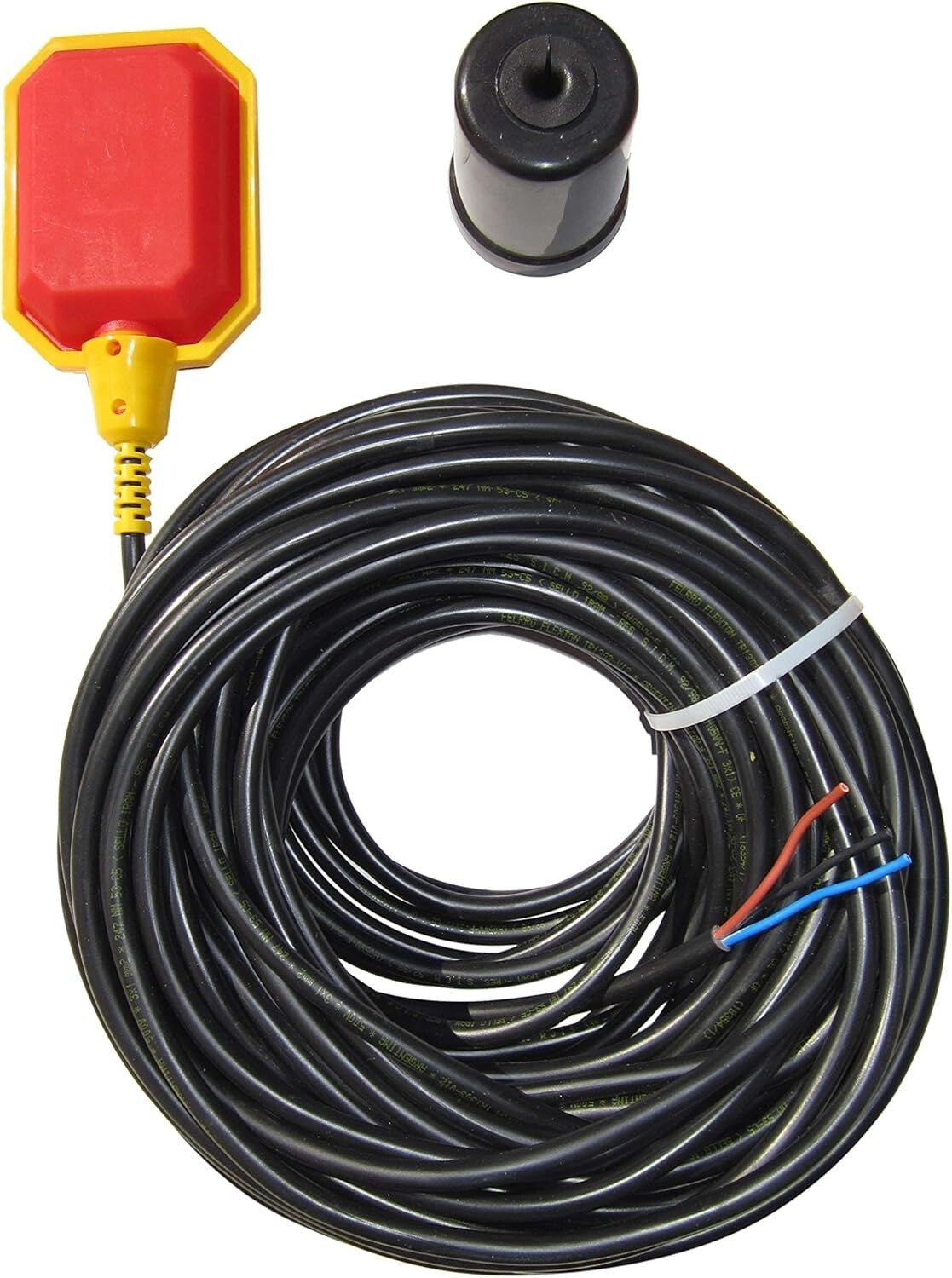 Adjustable Tether Water Level Sensor for Sump Pumps - Non-Corrosive Design