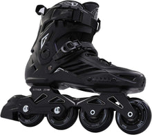 Load image into Gallery viewer, High-Performance Black Inline Skates for Expert Unisex Skating - Size 8.5/9.5