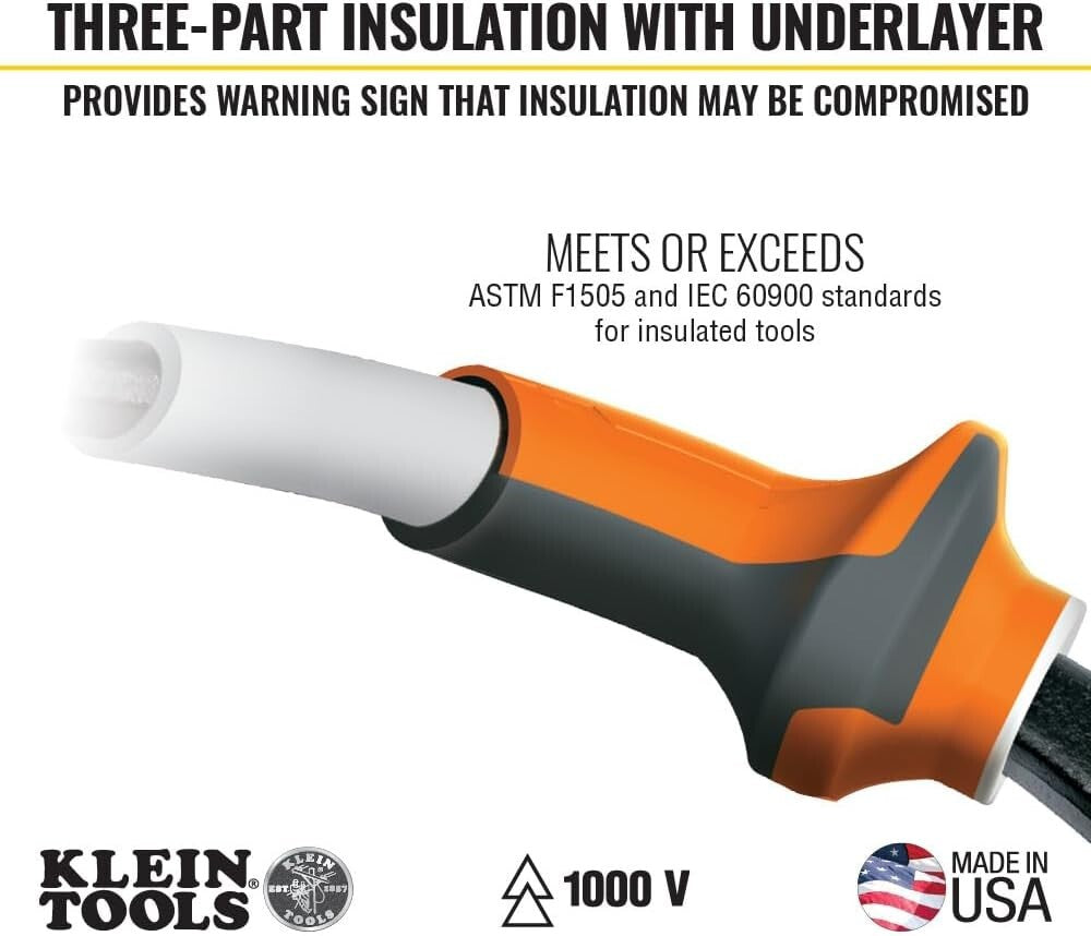 5-Piece 1000V Insulated Tool Kit with Pliers, Wire Stripper, and Screwdrivers