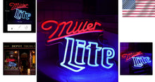 Load image into Gallery viewer, Handmade Miller Lite Neon Sign - Dimmable Wall Decor for Home Bars and Pubs