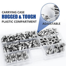 Load image into Gallery viewer, Durable Metric &amp; SAE Rivet Nut Kit - 380pcs with Labelled Storage for Easy Use