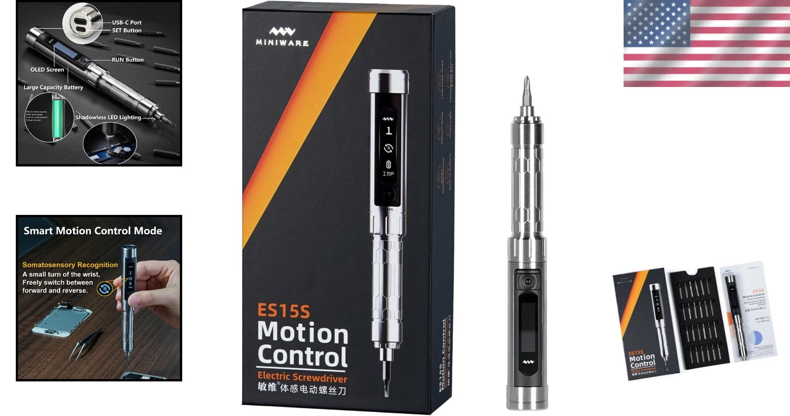 Compact & Lightweight Electric Screwdriver for Electronics Repair - 5V Power