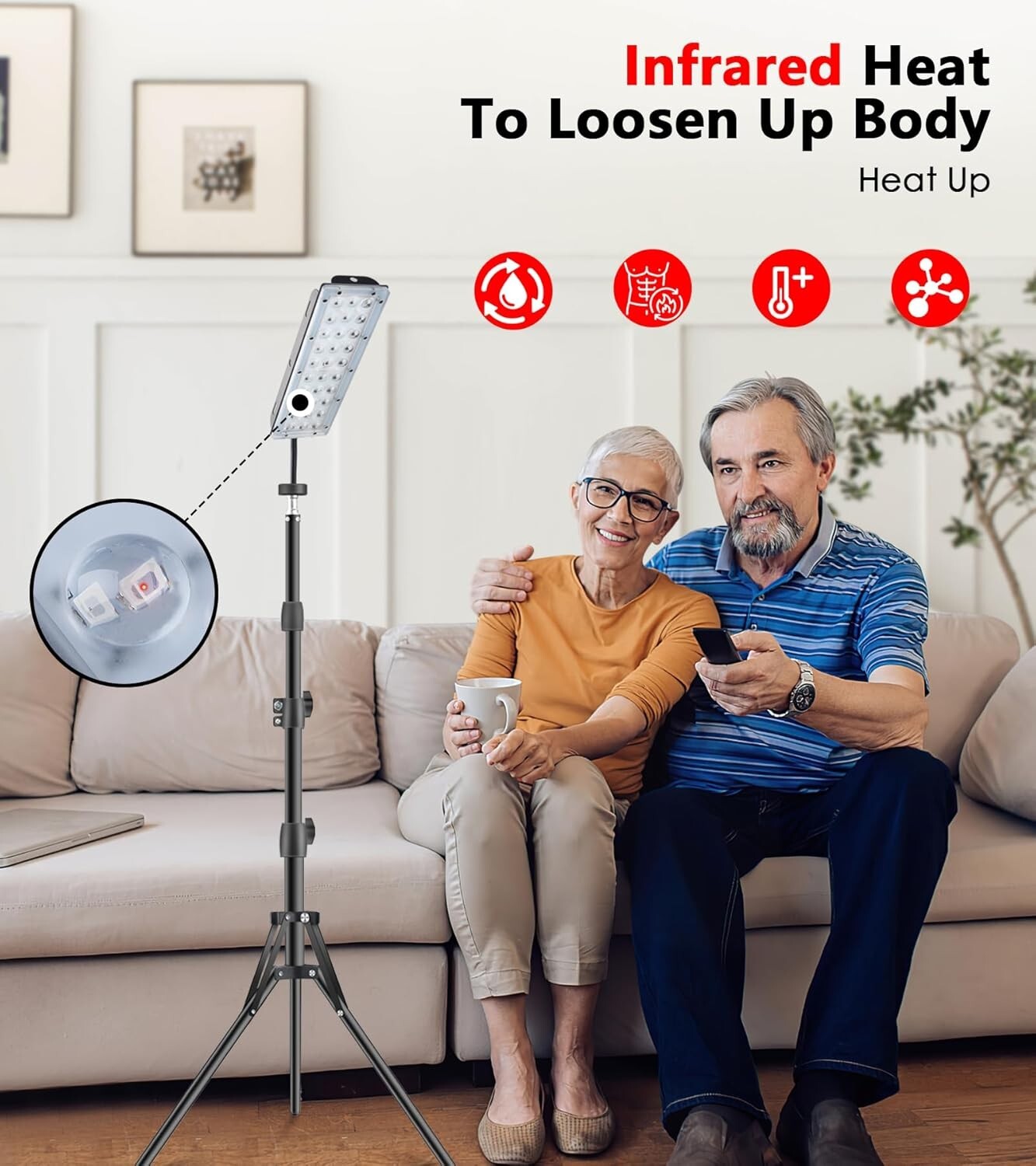 Adjustable Red Light Therapy Panel with Stand - Energize Cells & Alleviate Pain