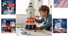 Load image into Gallery viewer, Authentic Space Adventure Playset with Rocket, Shuttle, 2 Astronauts &amp; Lights