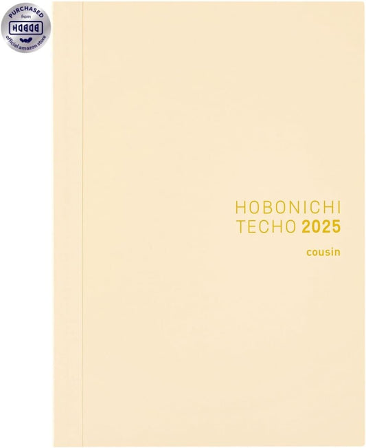 Elegant A5 Hobonichi Techo 2025 Cousin: Yearly Planner with Daily Quotes