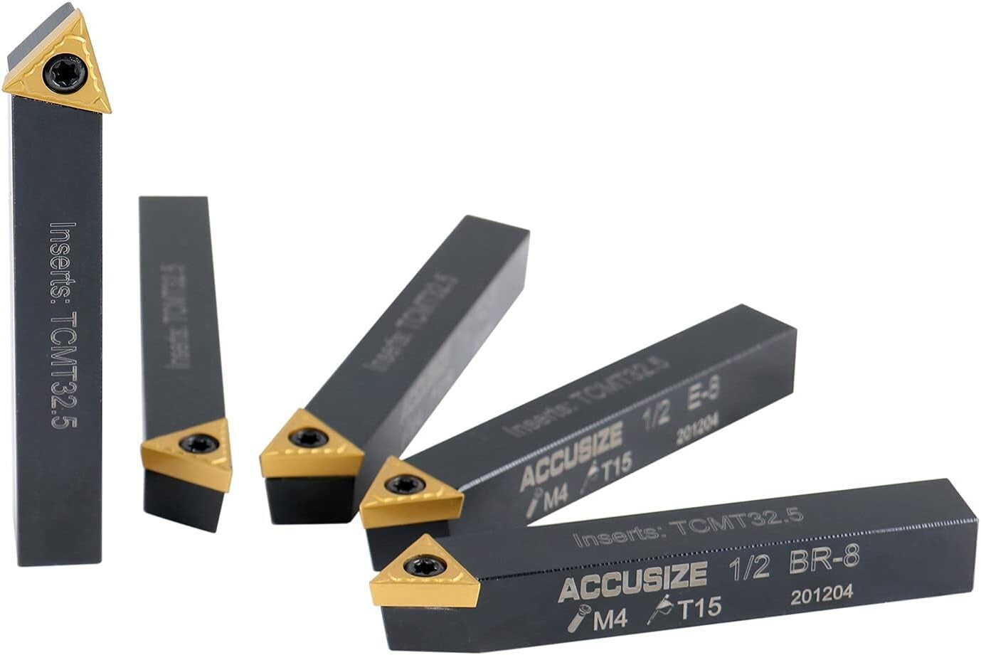 5 Pc 1/2'' Indexable Carbide Turning Tool Set for Precision Machining