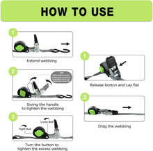Load image into Gallery viewer, Durable Ratchet Strap Set with Safety Hooks - Ideal for Trucks and Trailers