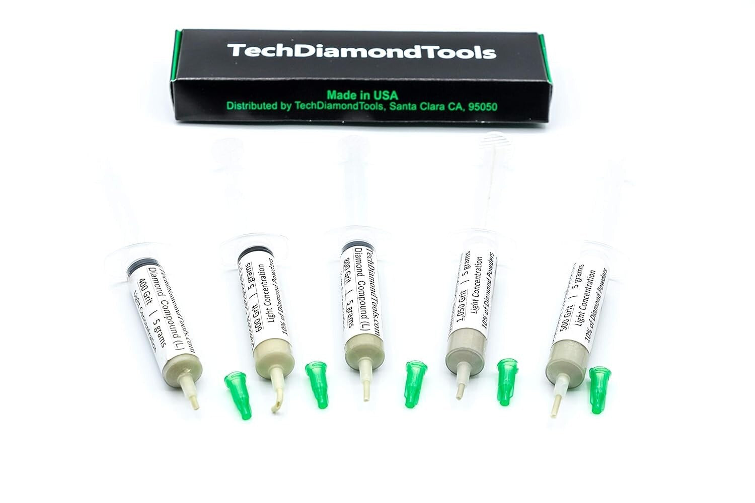 5-Piece Diamond Polishing Compound Kit for Jewelry, Metal, and Glass Repair