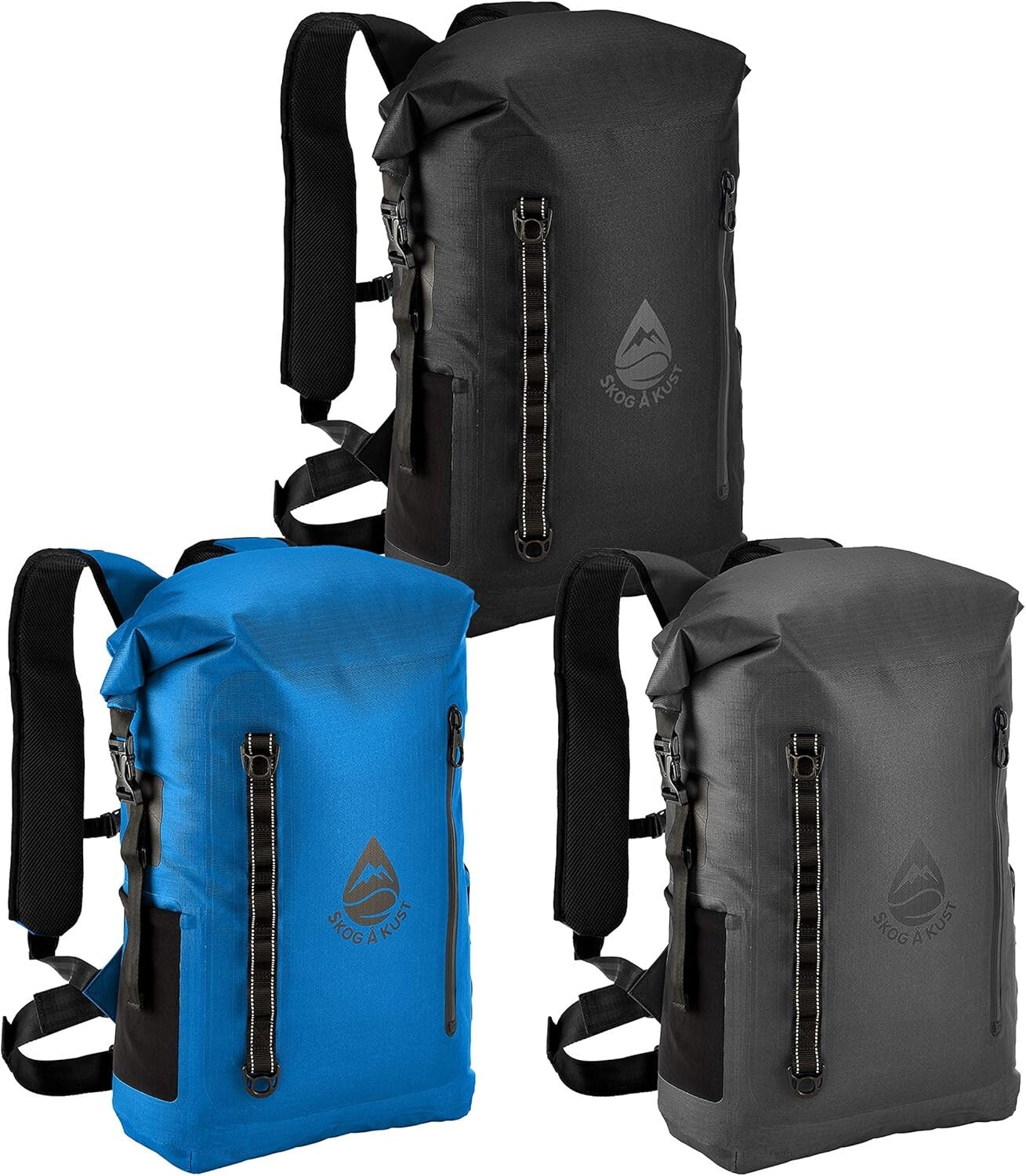 Adventure-Ready 35L Nylon Waterproof Backpack with Airtight Front Pocket
