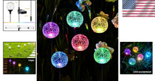 Load image into Gallery viewer, Enchanting 6-Pack Color-Changing Solar Garden Lights with Cracked Glass Design
