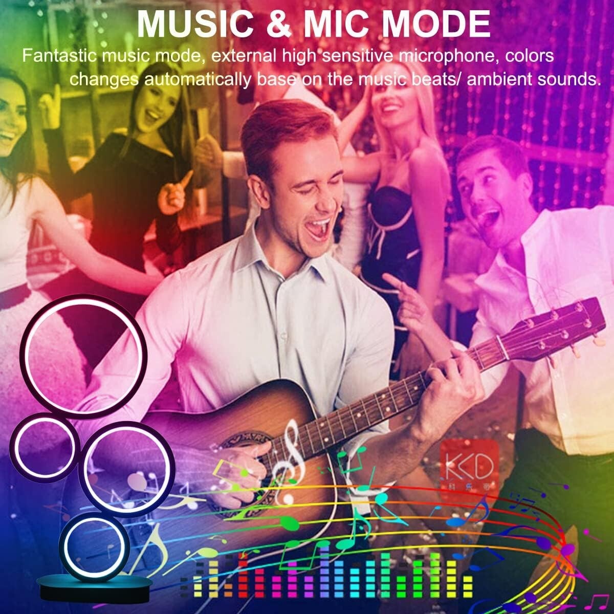 LED Bedside Lamp with 16 Million RGB Colors & Bluetooth APP Control – Ideal Gift