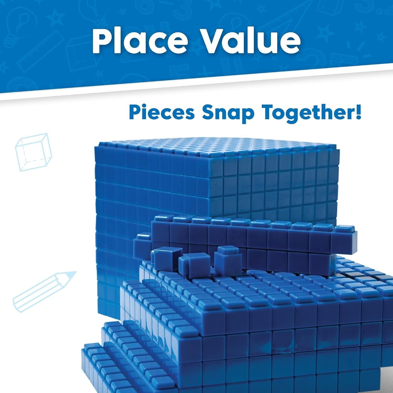 Complete 644-Piece Base Ten Block Set - Perfect for Classroom & Home Learning